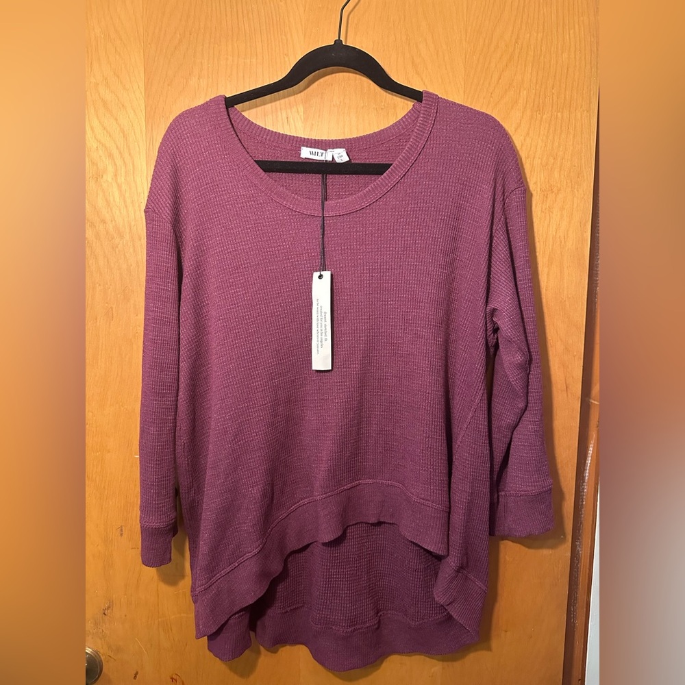 Wilt Large Sweater Purple High Low Waffle
One of the original tags, never worn